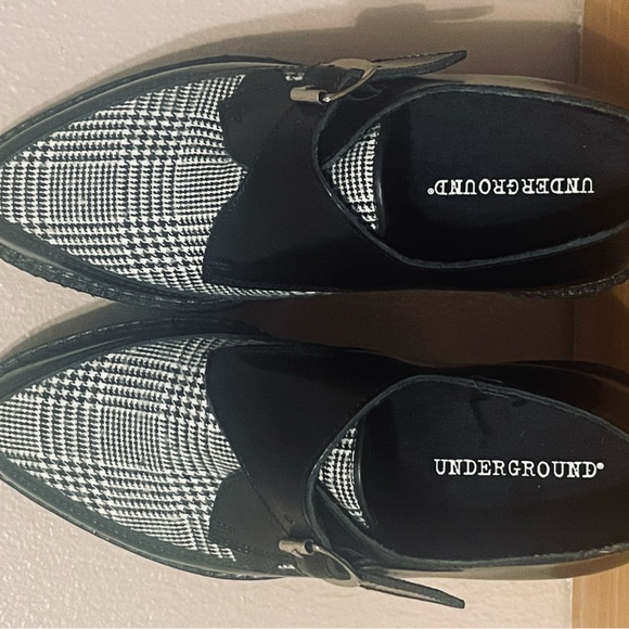 Underground England Glen Check Plaid Apollo Creepers - UK size 4 - Picture 2 of 7